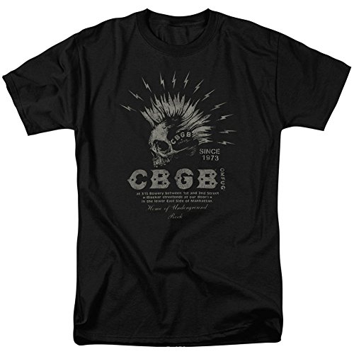 CBGB Electric Skull Mens Short Sleeve Shirt