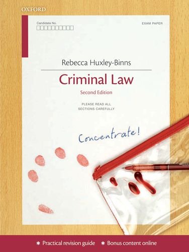Criminal Law Concentrate by Rebecca Huxley-Binns