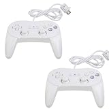 Donop® 2 Pack White Controller for Wii,classic Console Gampad Gaming Pad Joypad Pro for Nintendo Wii 2 Pack