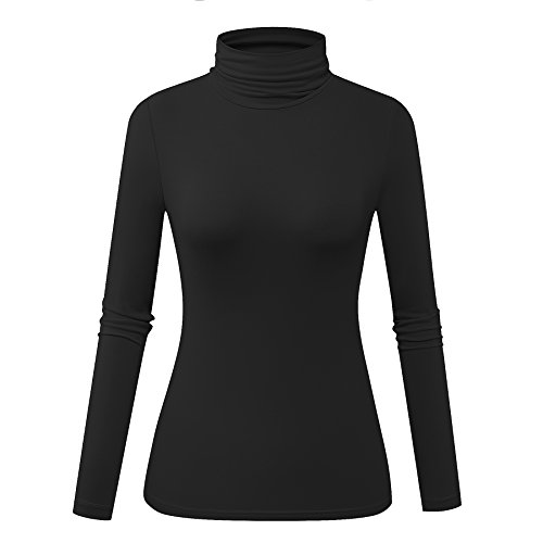 Herou Women Modal Supersoft Long Sleeve Turtle Neck Top