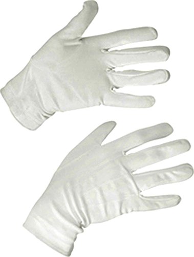 Men's White Santa Gloves