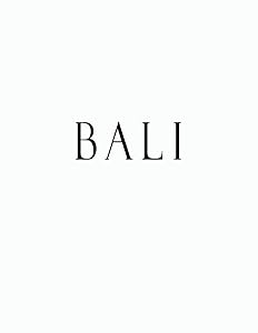 Bali: Black and White Decorative Book to Stack Together on Coffee Tables, Bookshelves and Interior Design | Add Bookish Charm Decor to Your Home | ... Your unique Fashion Design style | Bali