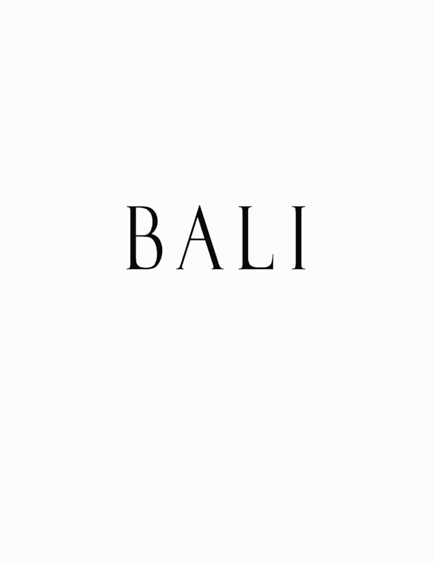 Bali: Black and White Decorative Book to Stack Together on Coffee Tables, Bookshelves and Interior Design | Add Bookish Charm Decor to Your Home | ... Your unique Fashion Design style | Bali by Bookish Charm Decor