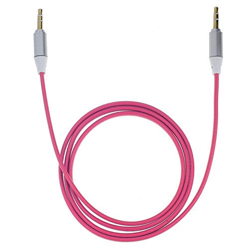 

Bessky(TM) 2014 Hot 3.5mm Stereo Auxiliary Cable Male to Male Flat Audio Music Aux Cord Pink