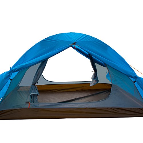 Camp Solutions 2 Person 3 Season Double Doors Lightweight Waterproof Double Layer Backpacking Tent for Camping Hiking - Image 4