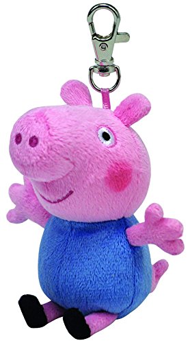 Ty Beanie Peppa Pig - George Keyclip Keychain