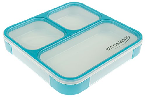 Better Bento 100% Leak Proof Lunch Box - Great for School, Portion Control, and Meal Prep, Blue