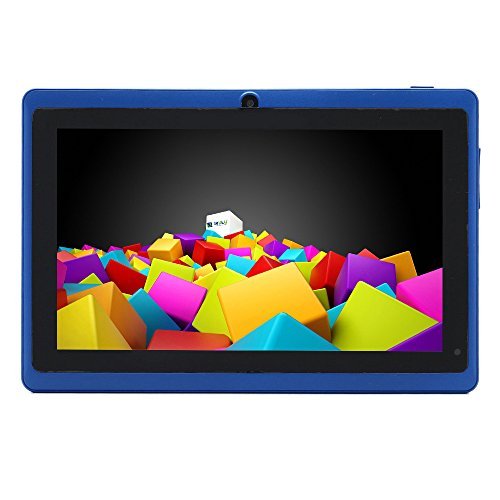 iRULU eXpro X1 7 Inch Quad Core Google Android 4.4 Tablet PC, 1024*600 Resolution, with Dual Cameras, Wi-Fi, Games, 8GB Nand Flash (Blue)