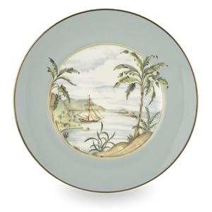 Lenox Colonial Tradewind Gold Banded Bone China 9-Inch Accent Plate