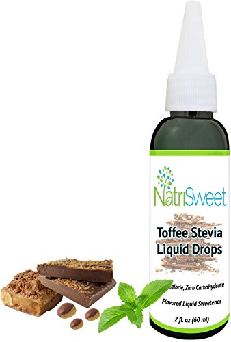 natural flavored liquid stevia drops - toffee flavor - highly