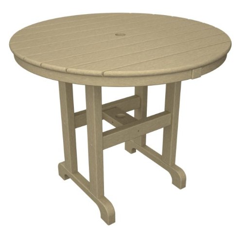 

Recycled Earth-Friendly Outdoor Patio Round Dining Table - Khaki