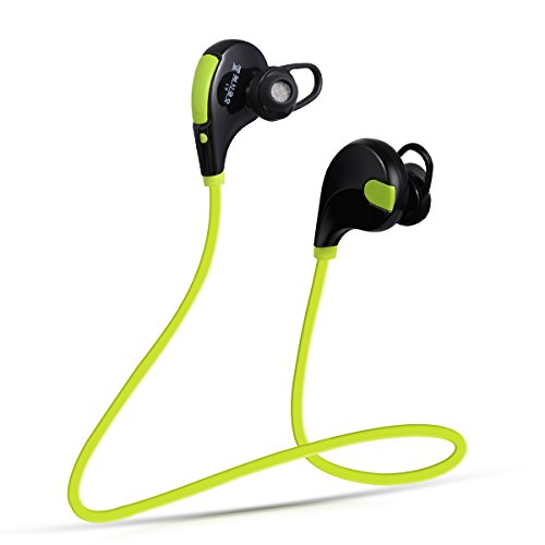 Xcords(TM) New Version Bluetooth Headphones, Sports Wireless Headphones, Sweatproof, In-ear Stereo Earbuds, Premium Sound with Bass, Noise Cancelling for iOS and Android Devices with Mic (Green)