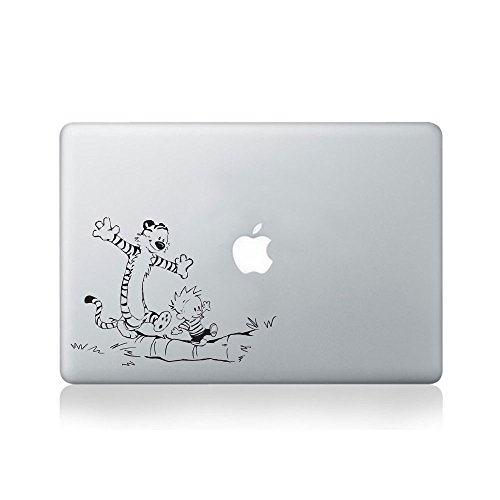 Calvin and Hobbes Walking on Log Vinyl Sticker for Macbook (13-inch Macbook and 15-inch Macbook) / Laptop / Guitar