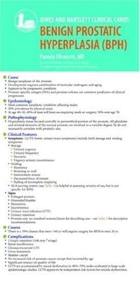 Jones and Bartlett Clinical Cards: Benign Prostatic Hyperplasia (BPH)