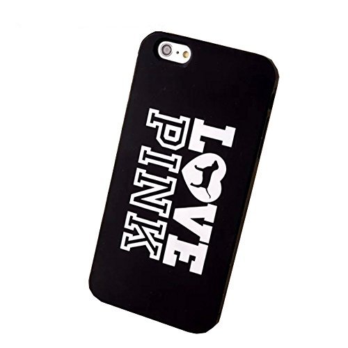 Jicheng Electronic IPhone 6S Letter LOVE PINK Case,Regulation Chapter Letter LOVE PINK Design Replacement Victoria Secret TPU Case for Apple iPhone 6 6S (Letter love pink black)