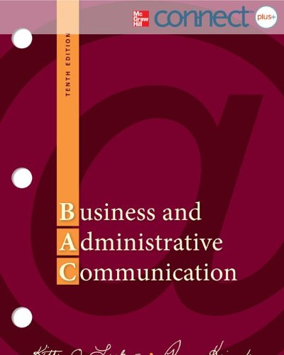 Loose-Leaf Version of Business and Admin Communication & Connect Access Card by Kitty Locker