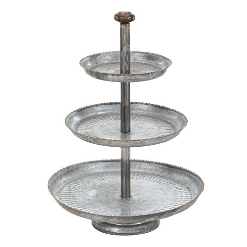 Algopix Similar Product 19 - Benzara Savanah 3 Tier Fruit Cake Stand