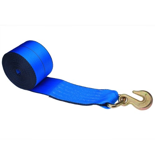 

4" x 30' Winch Strap with Grab Hook Blue