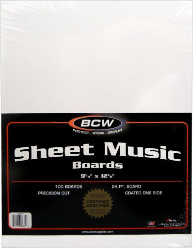 100 Sheet Music Size Backing Boards / Backers (9-1/4