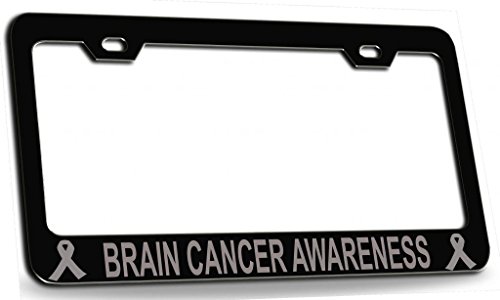 BRAIN CANCER AWARENESS Cancer Awareness Steel Metal License Plate Frame cb