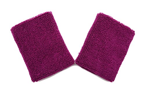 

Meta-U Wholesale 25 Sets of Purple Thicken Cotton Sports Sweatbands-1Set Including 1Pce of Headband & 2Pcs of Wristbands