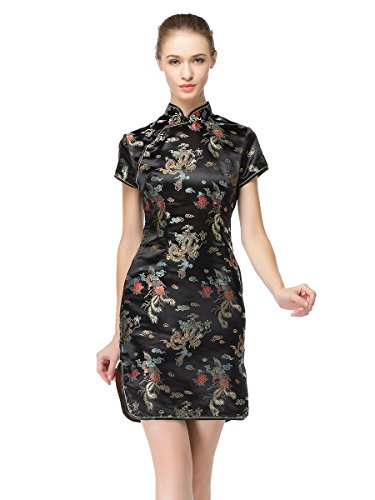 

Bitablue Women's Chinese Dragon and Phoenix Knee-length Dress