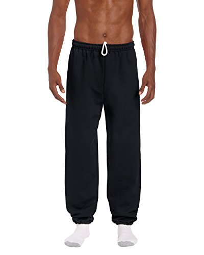 Gildan Men's Heavy Blend Open Hem Jog Sweatpants Black XL