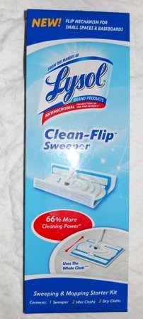 

Lysol Flip Sweeper Kit Hard Surfaces Wood Anti-Microbial Sponge