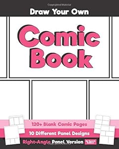 Draw Your Own Comic Book: Blank Right Angle Panels | Pink Cover by Gold North Games