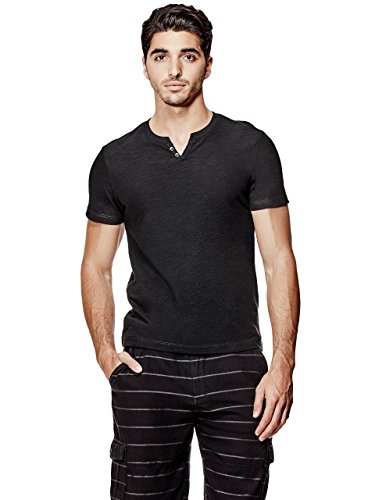 G by GUESS Men's Ricky Slub Slit Henley