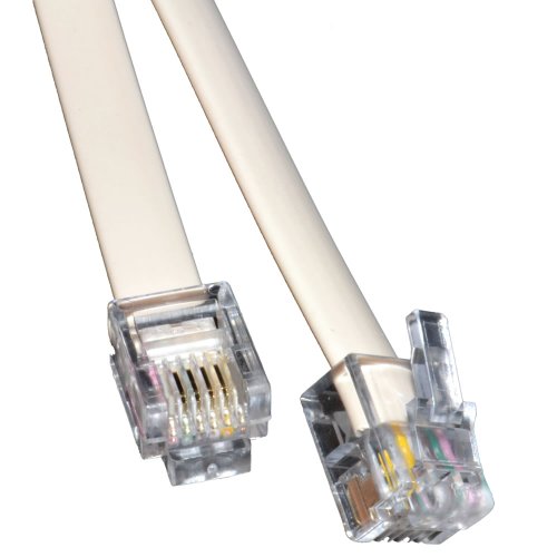 

kenable ADSL Broadband Modem Cable RJ11 to RJ11 WHITE 2m (~6 feet)