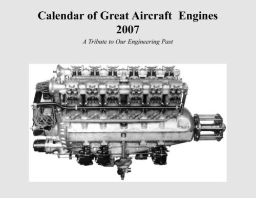 Calendar of Great Aircraft Engines, 2007 by Graham White
