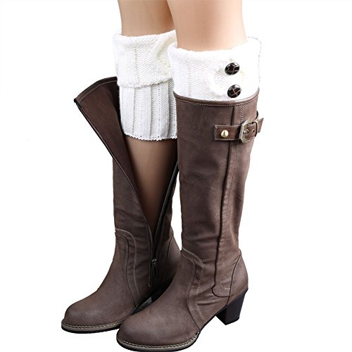 Gemini Winter Leg Warmer Crochet Knit Boot Socks Topper Cuff