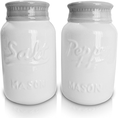 Algopix Similar Product 5 - White Vintage Inspired Ceramic Mason