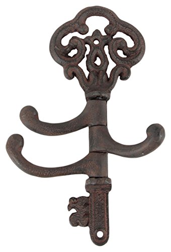 Algopix Similar Product 4 - Benzara Rustic Brown Key Shaped Wall
