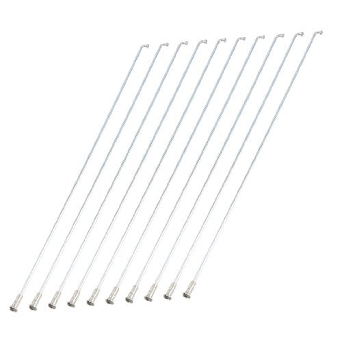 

Dimart 10 Pcs Silver Tone Metal Bike Twisted Spokes 10.4" Long