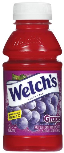 Welch's 100% Grape Juice, 10-Ounce Bottles (Pack of 24)
