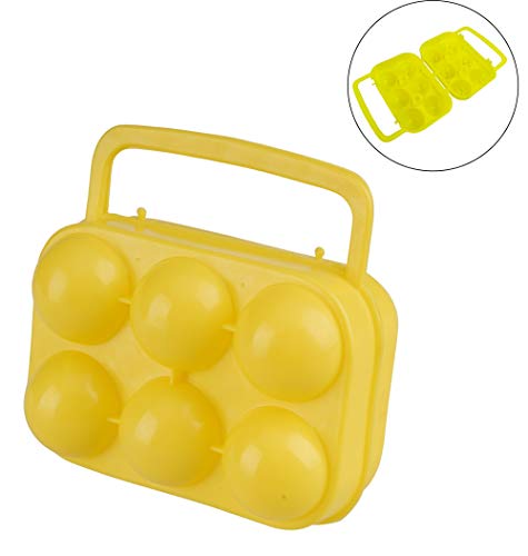 Algopix Similar Product 4 - AceCamp 1410 Egg Case for 6 Eggs, Yellow