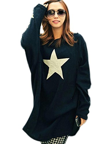 Women Casual Star Logo T-Shirt Chunky Tops Plus size