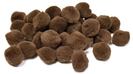 Algopix Similar Product 1 - Fluffy Chocolate Brown 1 Inch Craft Pom