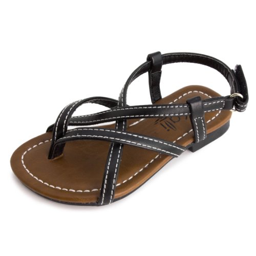 Girls Double Lines Ankle-Strap Gladiator Sandals (Toddler/Little Kid)