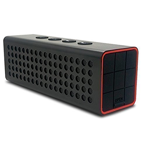 PYRUS Portable Bluetooth Speakers 2 x 10W Output 3D Surround Speakers Bulit-in 4400mAh Power Bank and Microphone for Handsfree Calling-Black
