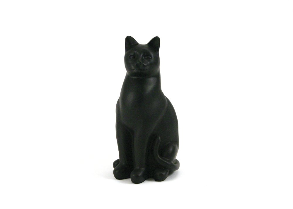 

Near & Dear Pet Memorials Elite Cat Resin Cremation Urn, 25 Cubic Inch, Black