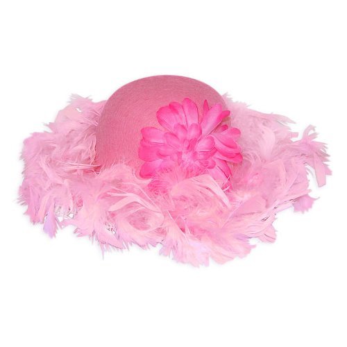 Childs Pink Feather Tea Party Hat