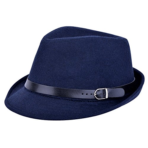 Vbiger Unisex Woolen Fedora Hat