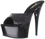 Pleaser Women's Delight-601-3/BSQ/M Platform Sandal