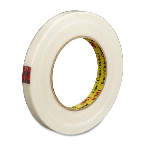 

Scotch 898134 High-Performance Filament Tape, 300 b/in Tensile Strength, 55 m Length x 18 mm Width, Clear
