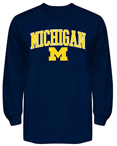 Michigan Wolverines Long Sleeve T Shirt Navy