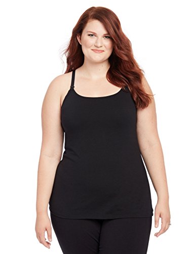Motherhood Plus Size Nursing Clip Down Cami - Black