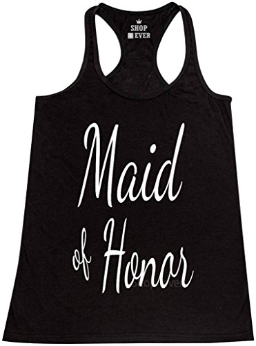 Shop4Ever® Maid of Honor Women's Racerback Tank Top Wedding Tank Tops